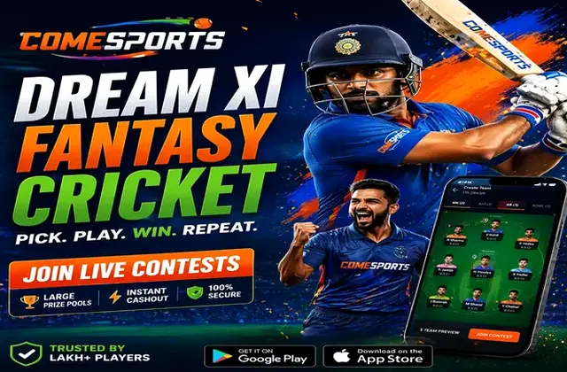 Come (come 11) fantasy cricket & matchday visual 1